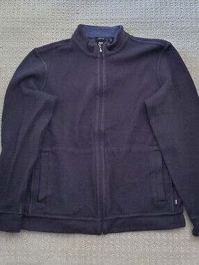 Hugo Boss Black full-zip sweatshirt jacket with a stand collar and side pockets